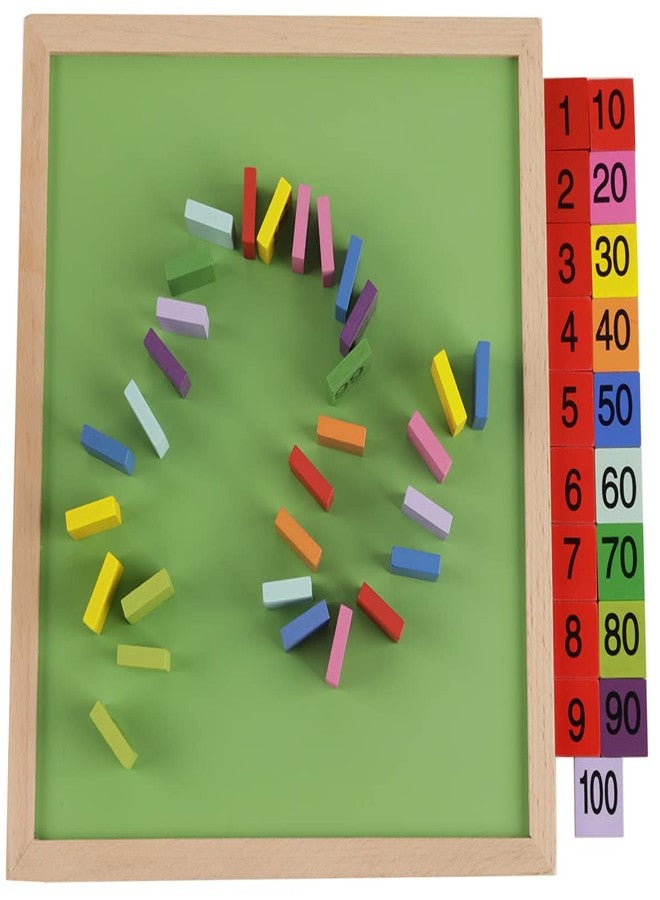 CICITOYWO Wooden Hundred Board Game Toys Montessori 1-100 Consecutive Numbers Puzzles Preschool Learning Math Manipulatives Number Chart Counting Games Toy for Kids Toddlers Kindergarten(Multicolored) - Image 4